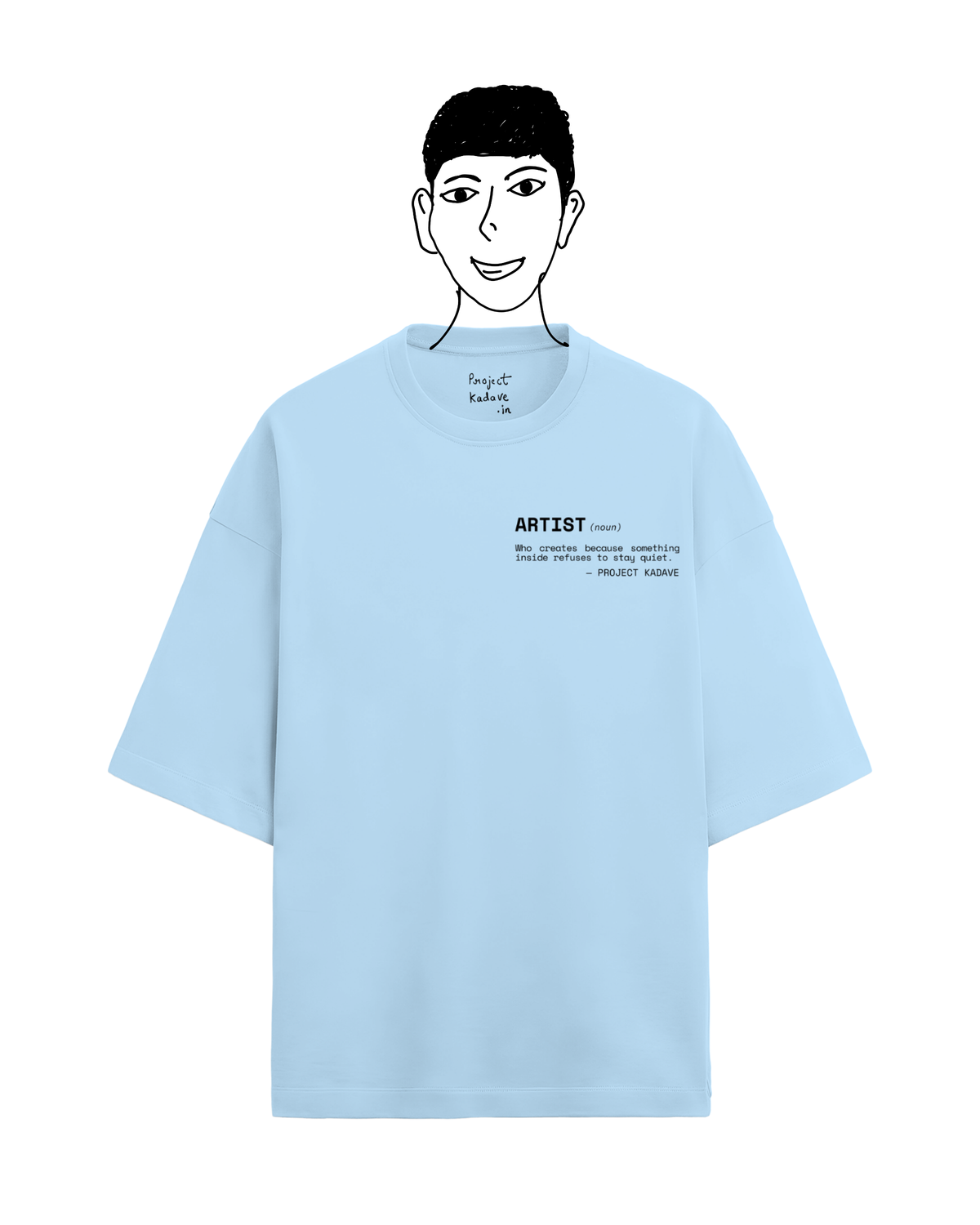 Artist terry oversized tee in blue