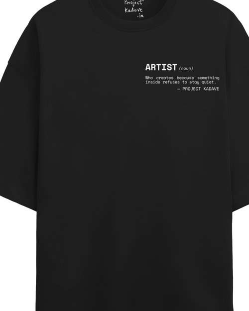 Artist terry oversized tee in black