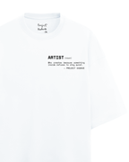 Artist terry oversized tee in white
