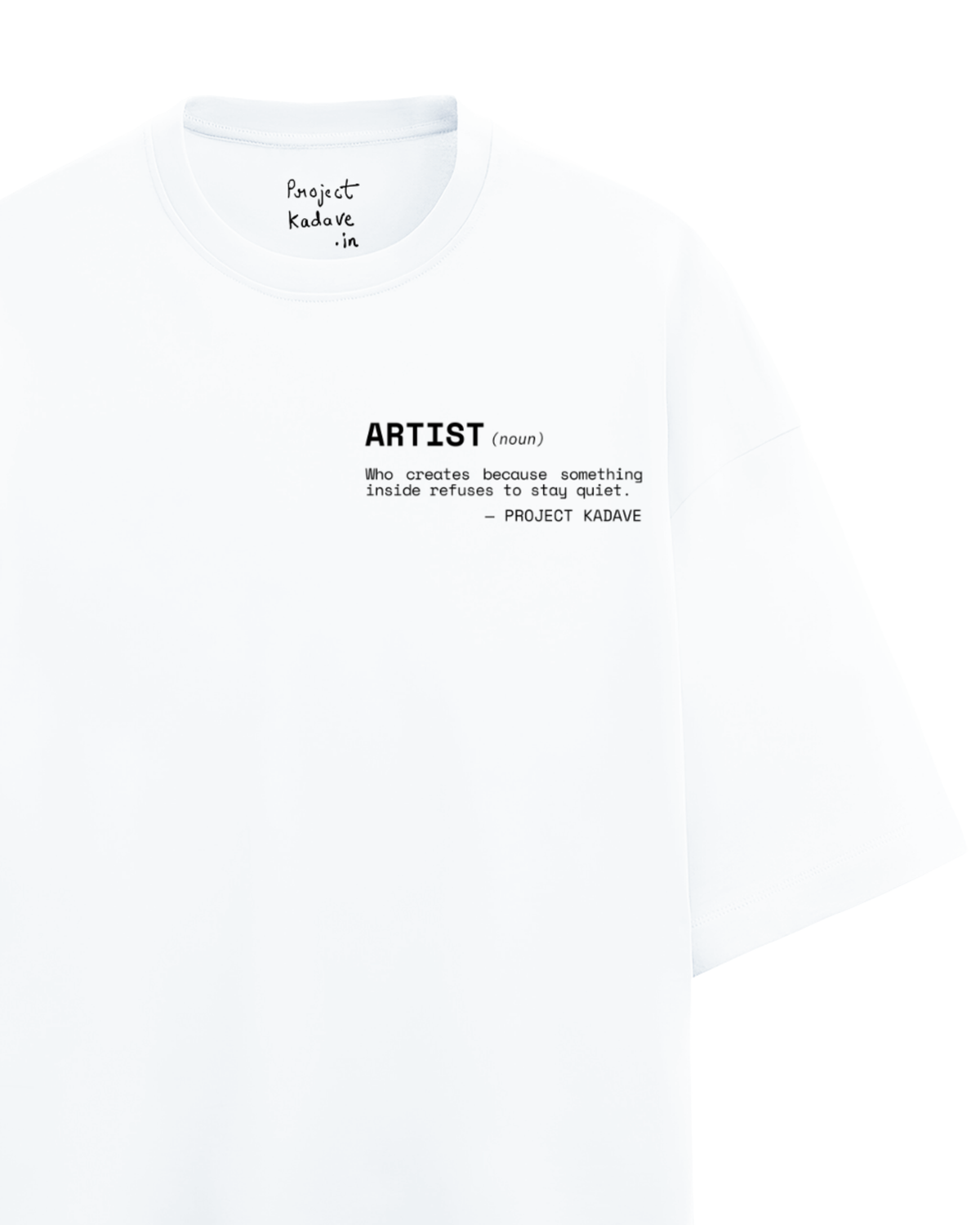 Artist terry oversized tee in white