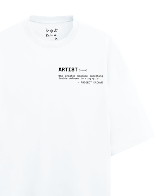 Artist terry oversized tee in white