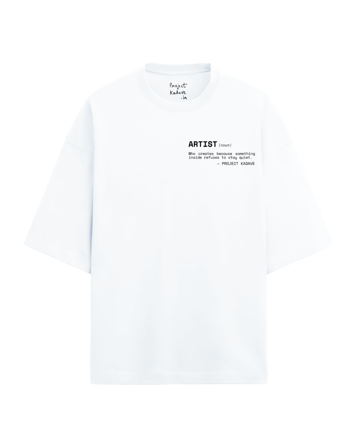 Artist terry oversized tee in white