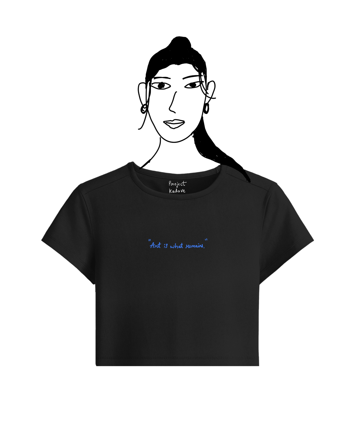 Black basic baby tee