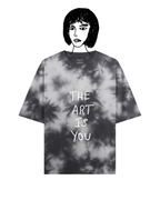The art is you tie-dye tee in black white