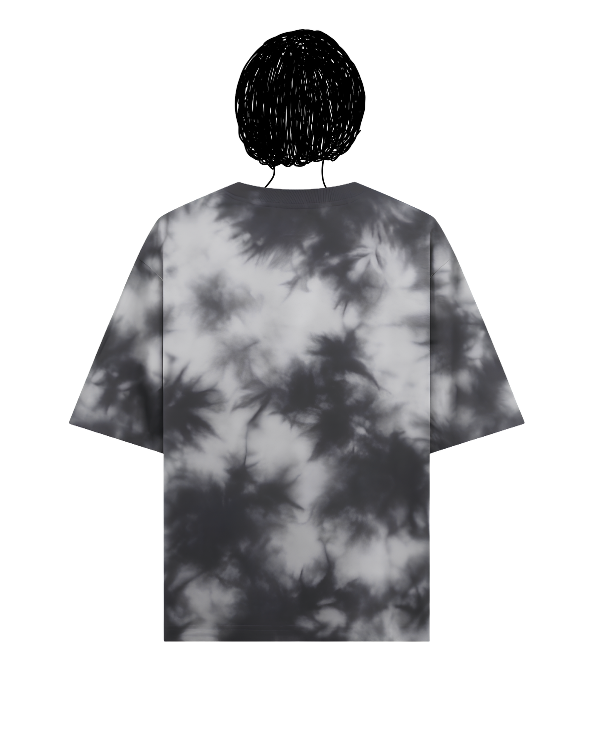 The art is you tie-dye tee in black white
