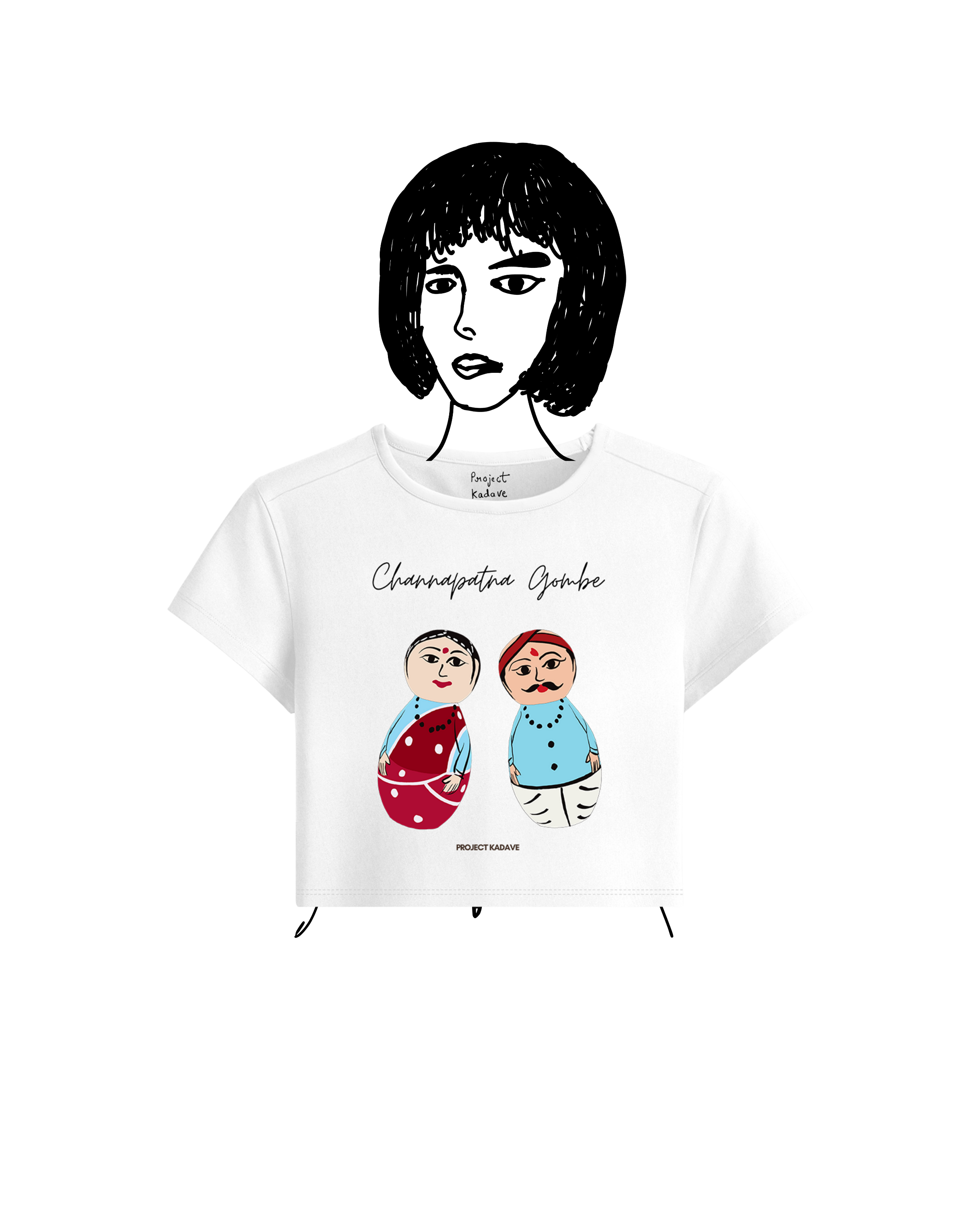 Channapatna gombe baby tee