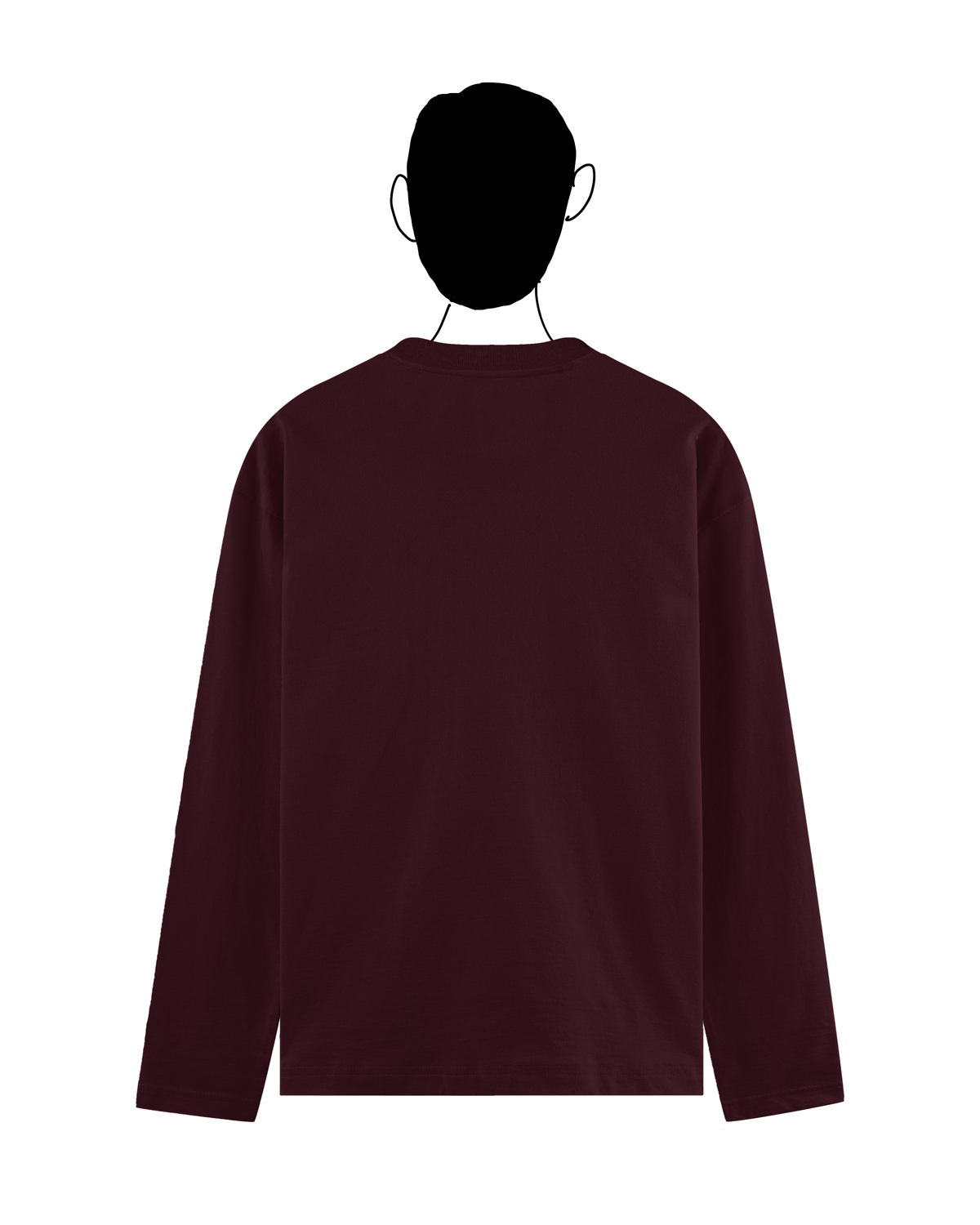 Maroon full sleeve basic tee