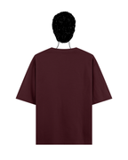 Maroon oversized basic tee