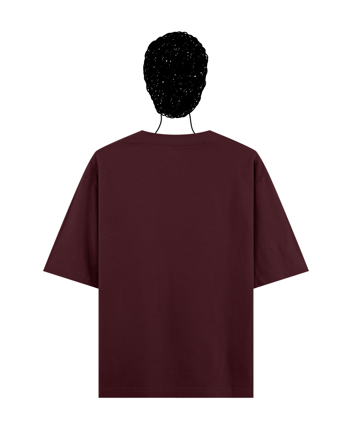 Maroon oversized basic tee