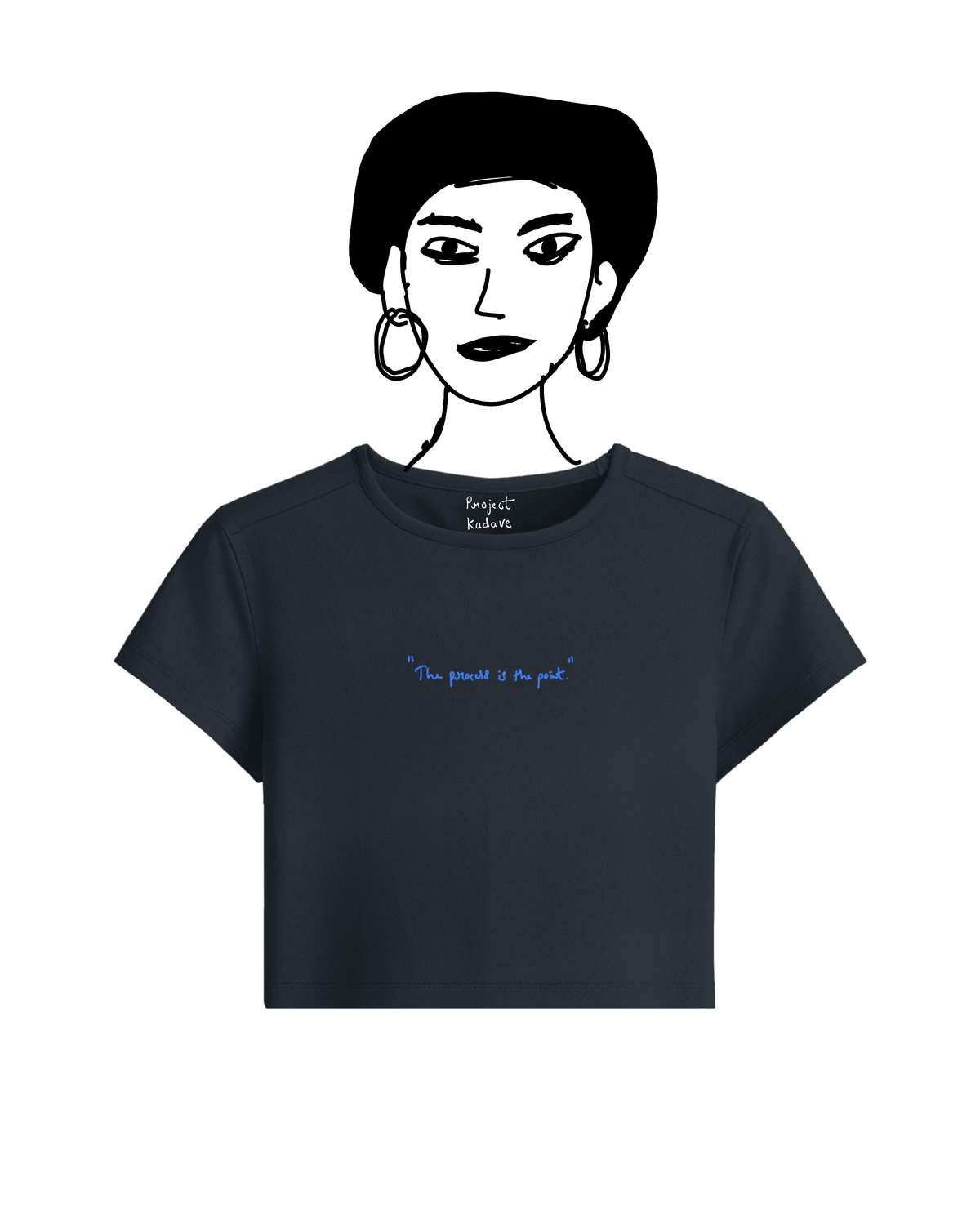 Navy blue basic baby tee