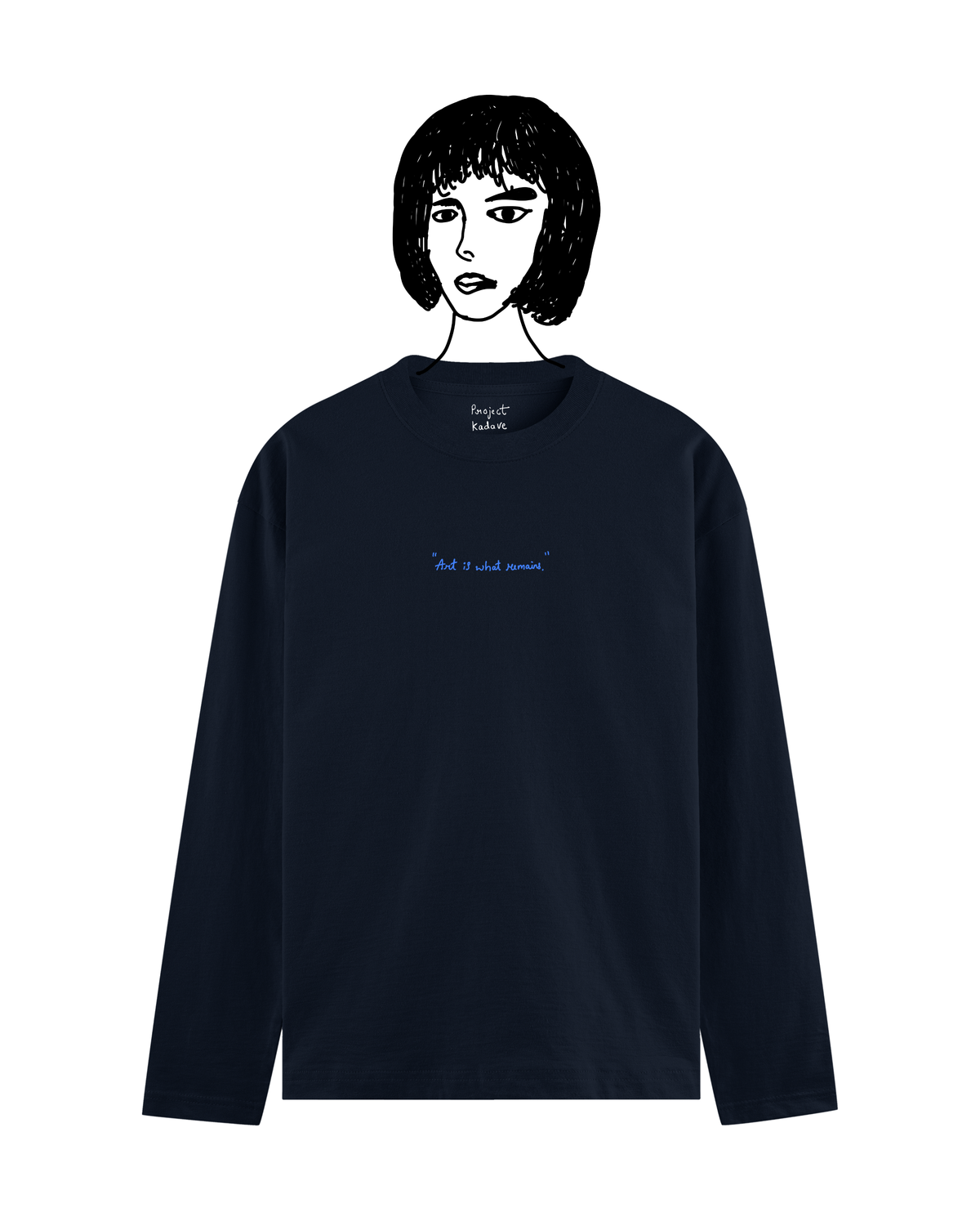 Navy blue full sleeve basic tee