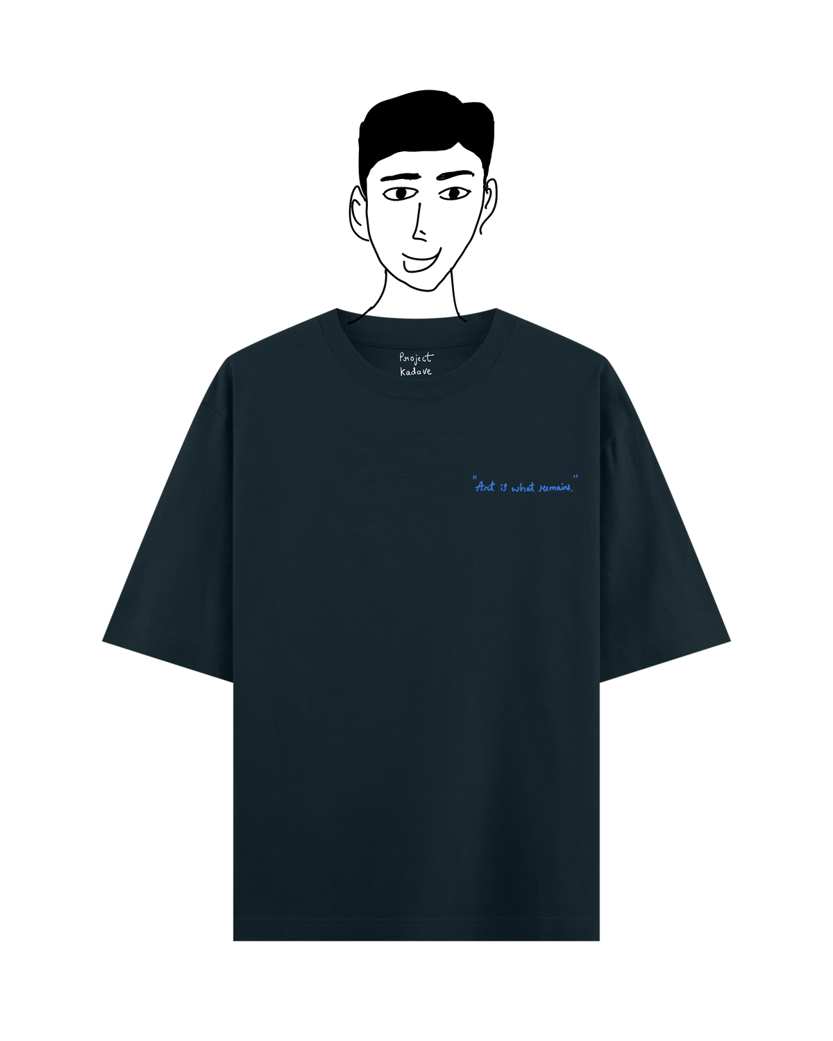 Navy blue oversized basic tee
