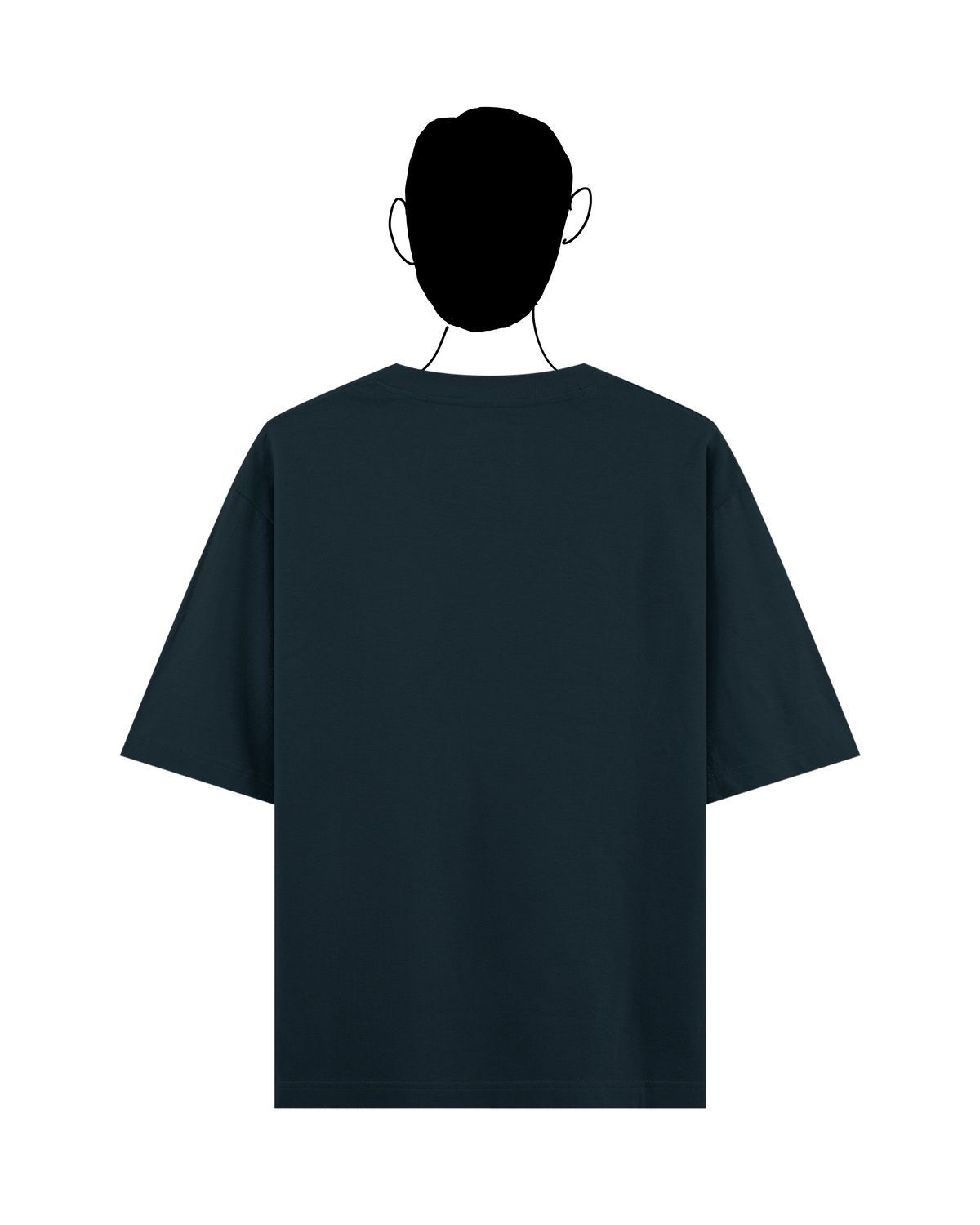 Navy blue oversized basic tee