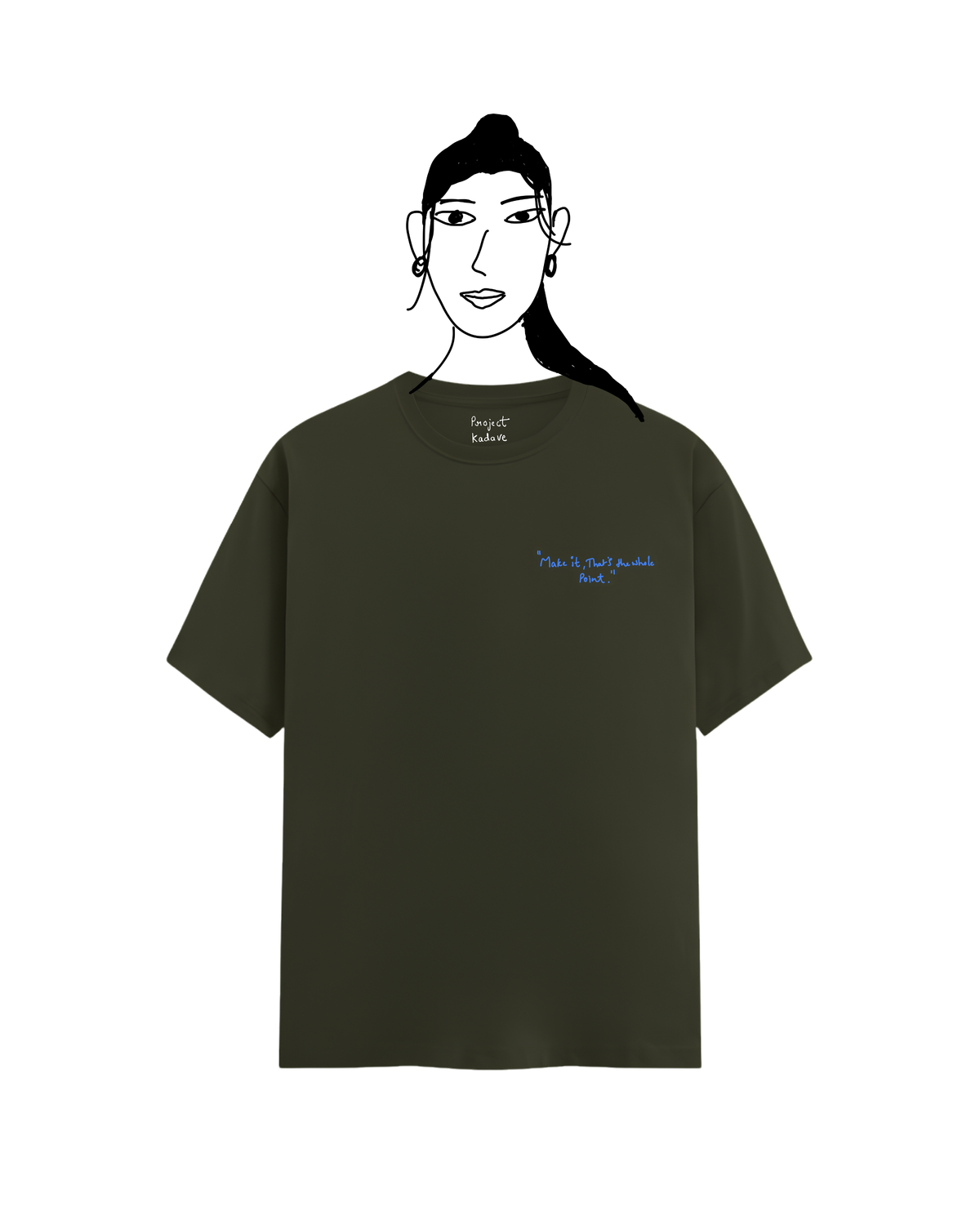 Olive green basic tee