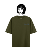 Olive green oversized basic tee
