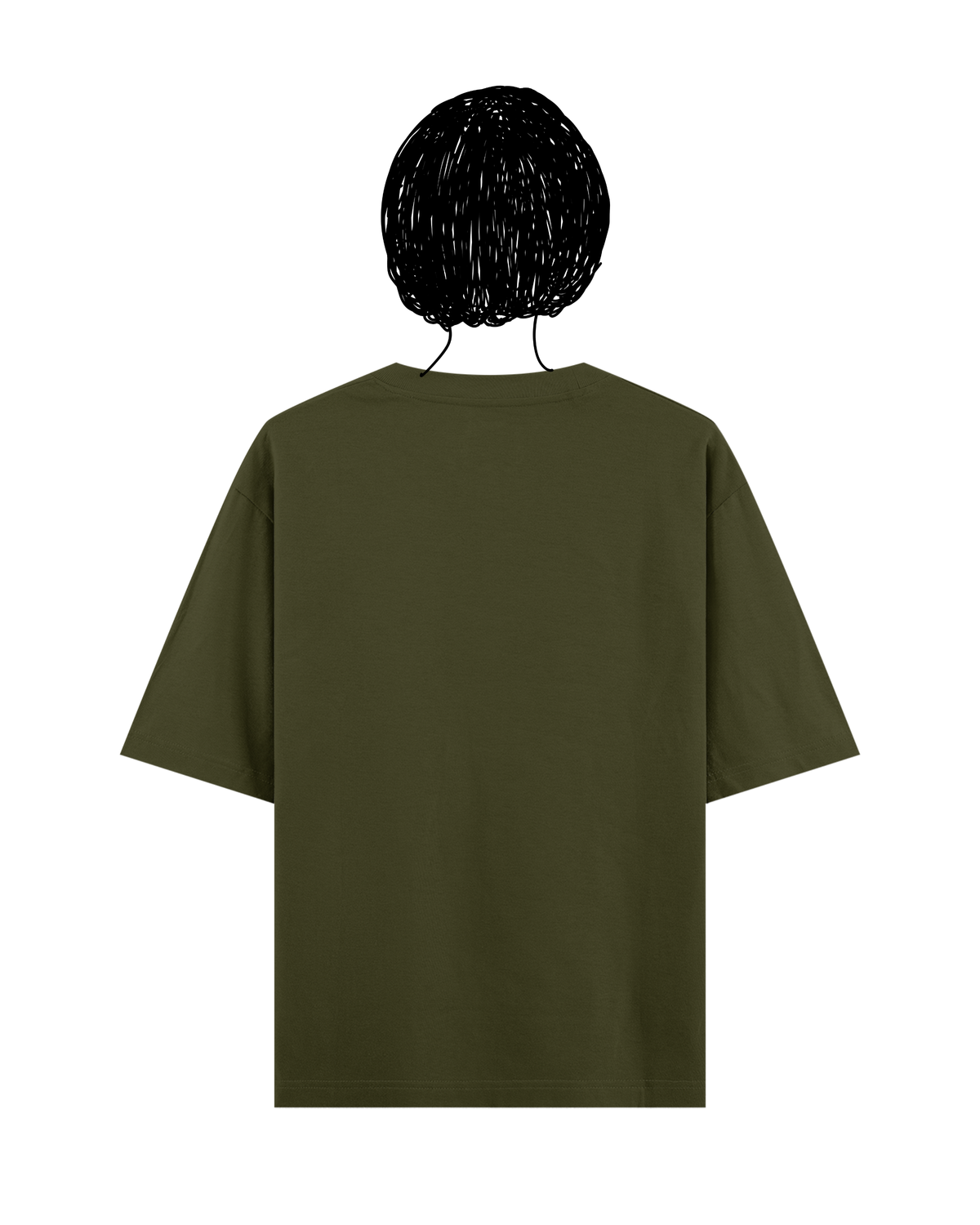 Olive green oversized basic tee