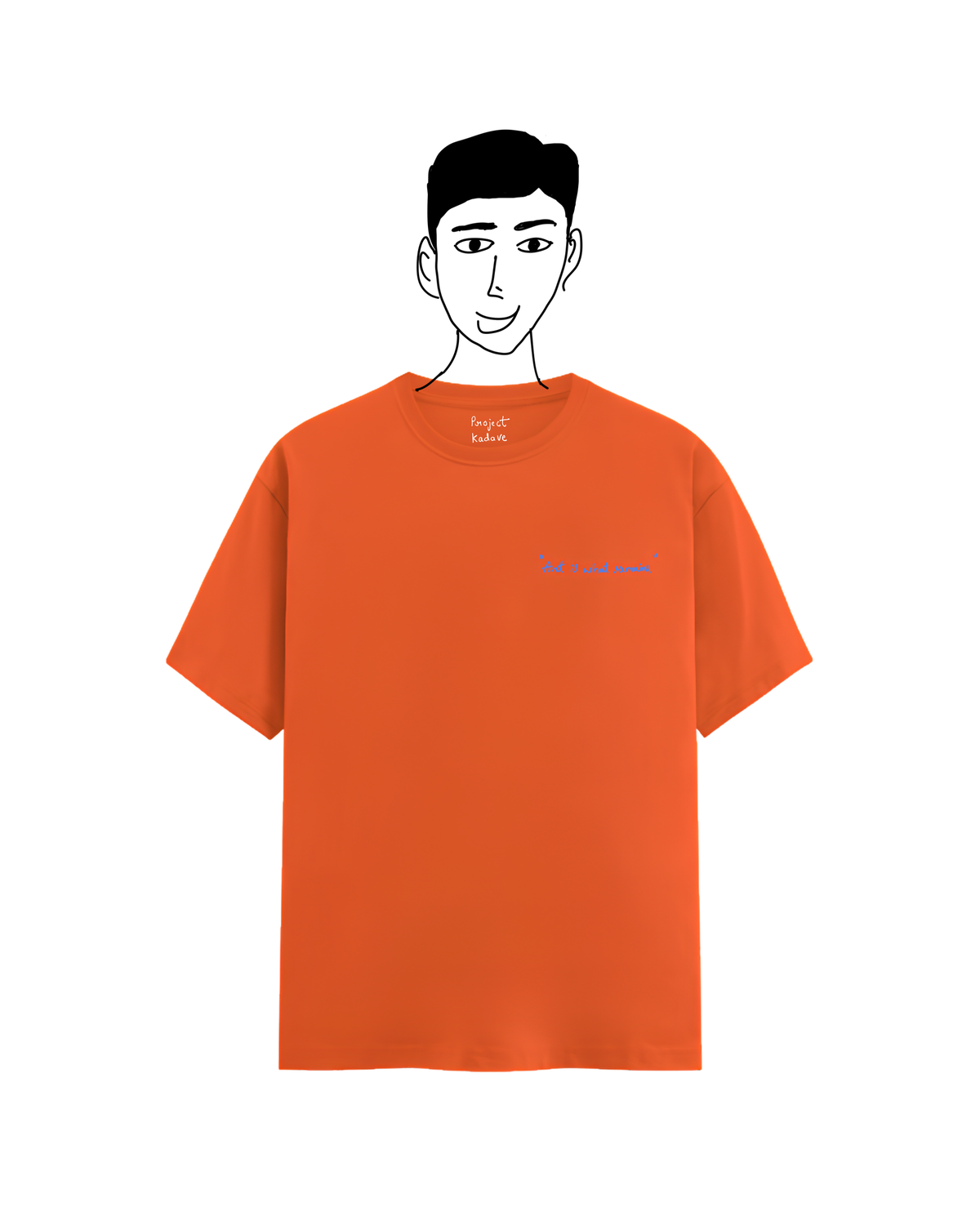 Orange basic tee