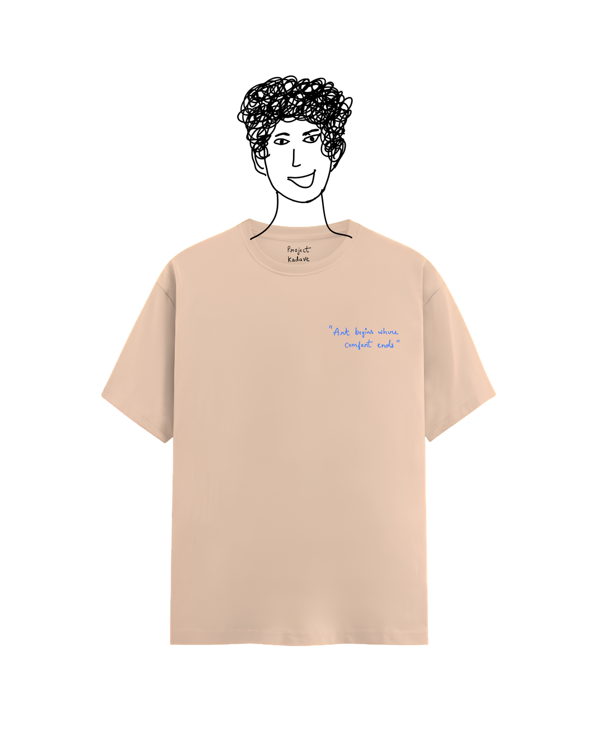 Peach basic tee