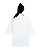 Post-card 2 terry oversized tee in white