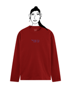 Red full sleeve basic tee