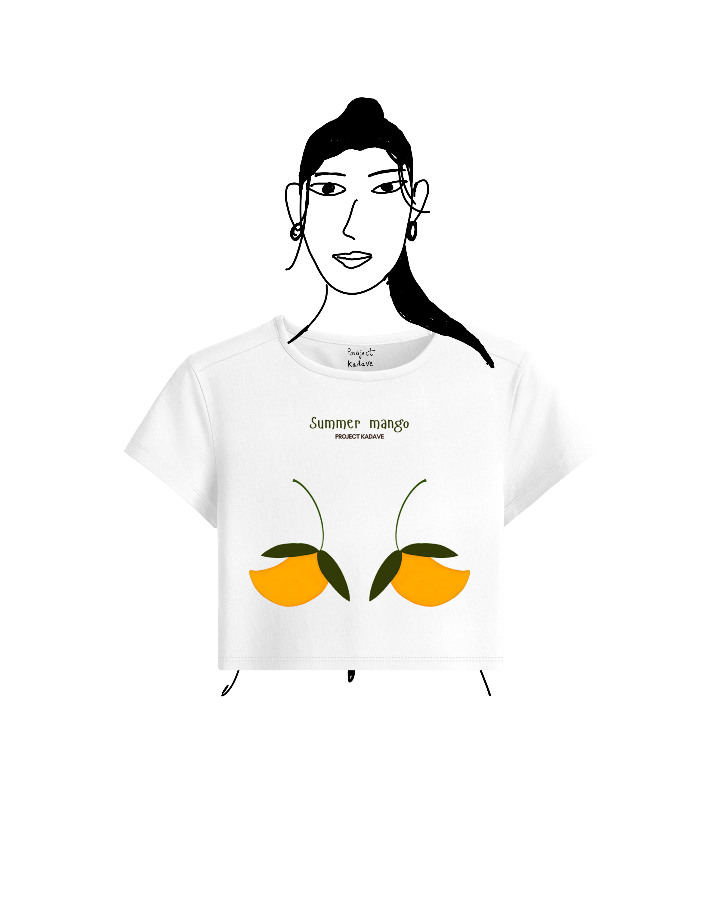Summer mango baby tee