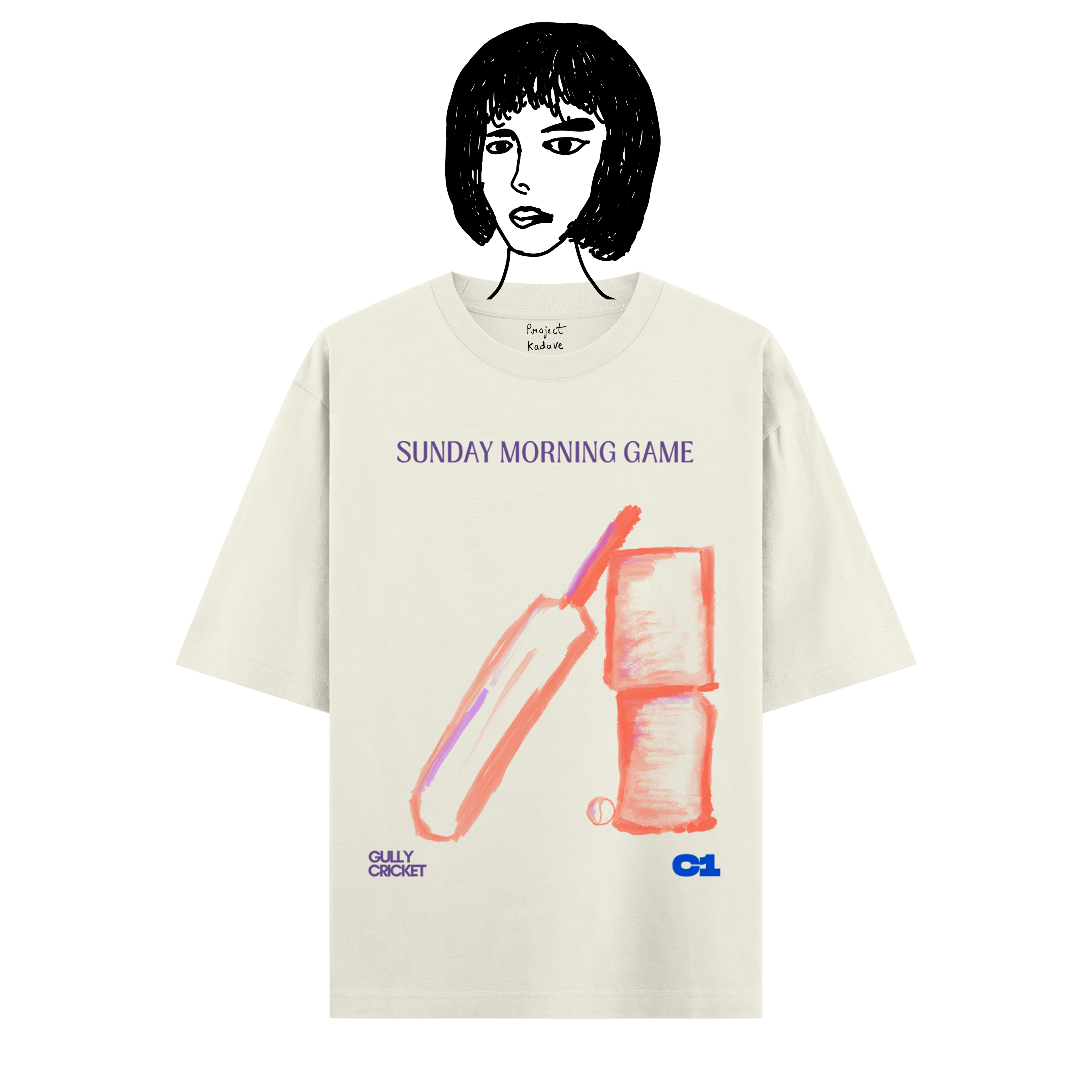 Sunday morning game Oversized Tee