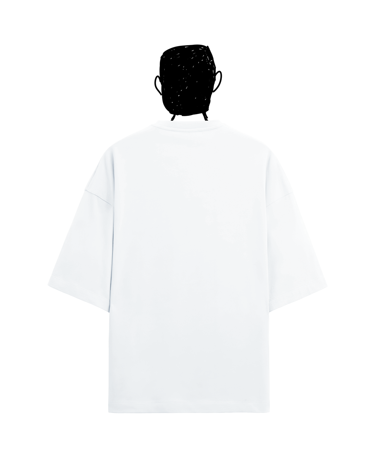 Sunset terry oversized tee in white