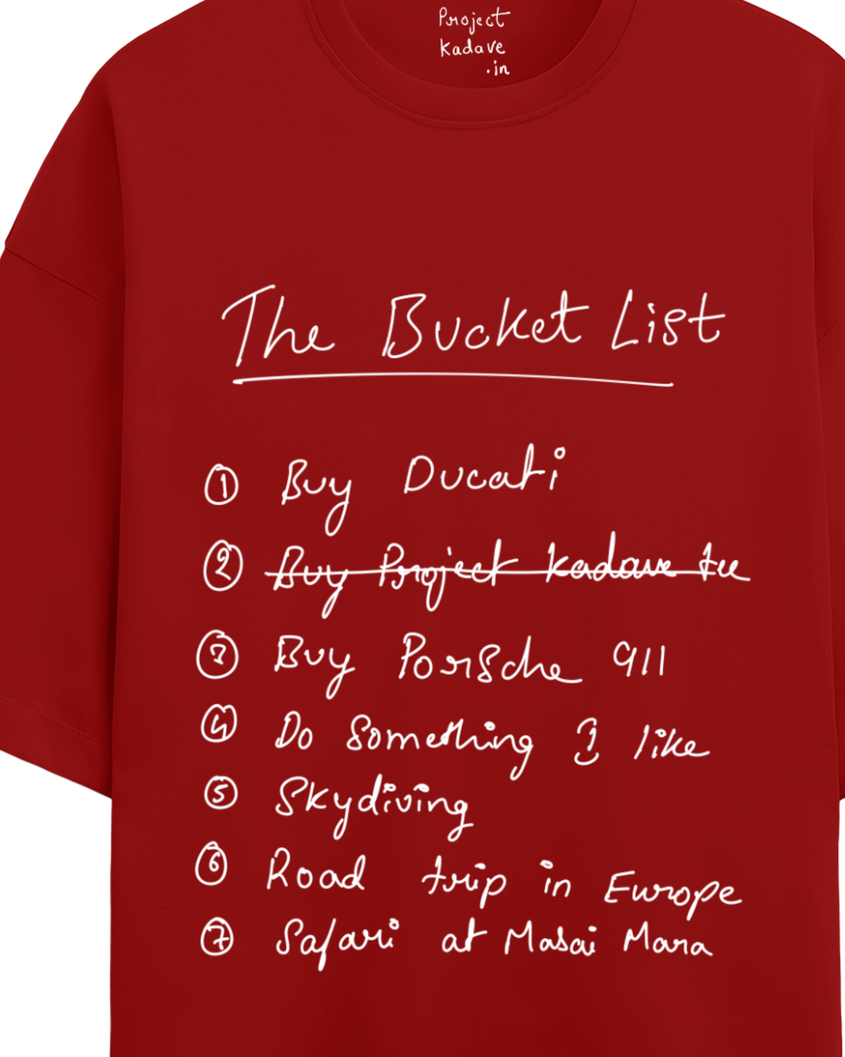 The bucket list tee