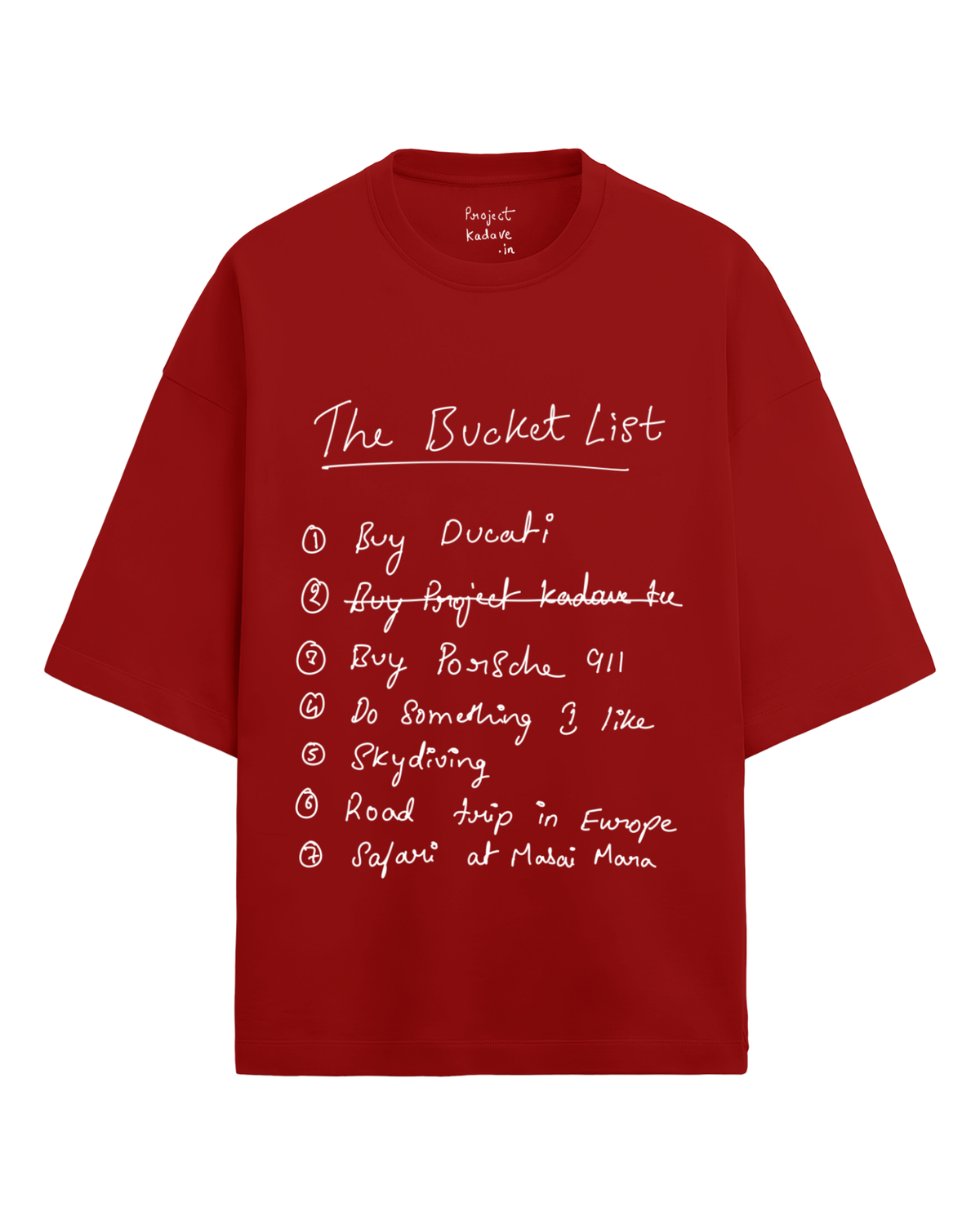 The bucket list tee