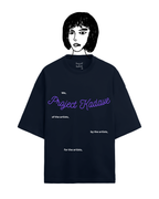 We, project kadave terry oversized tee in navy