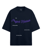 We, project kadave terry oversized tee in navy