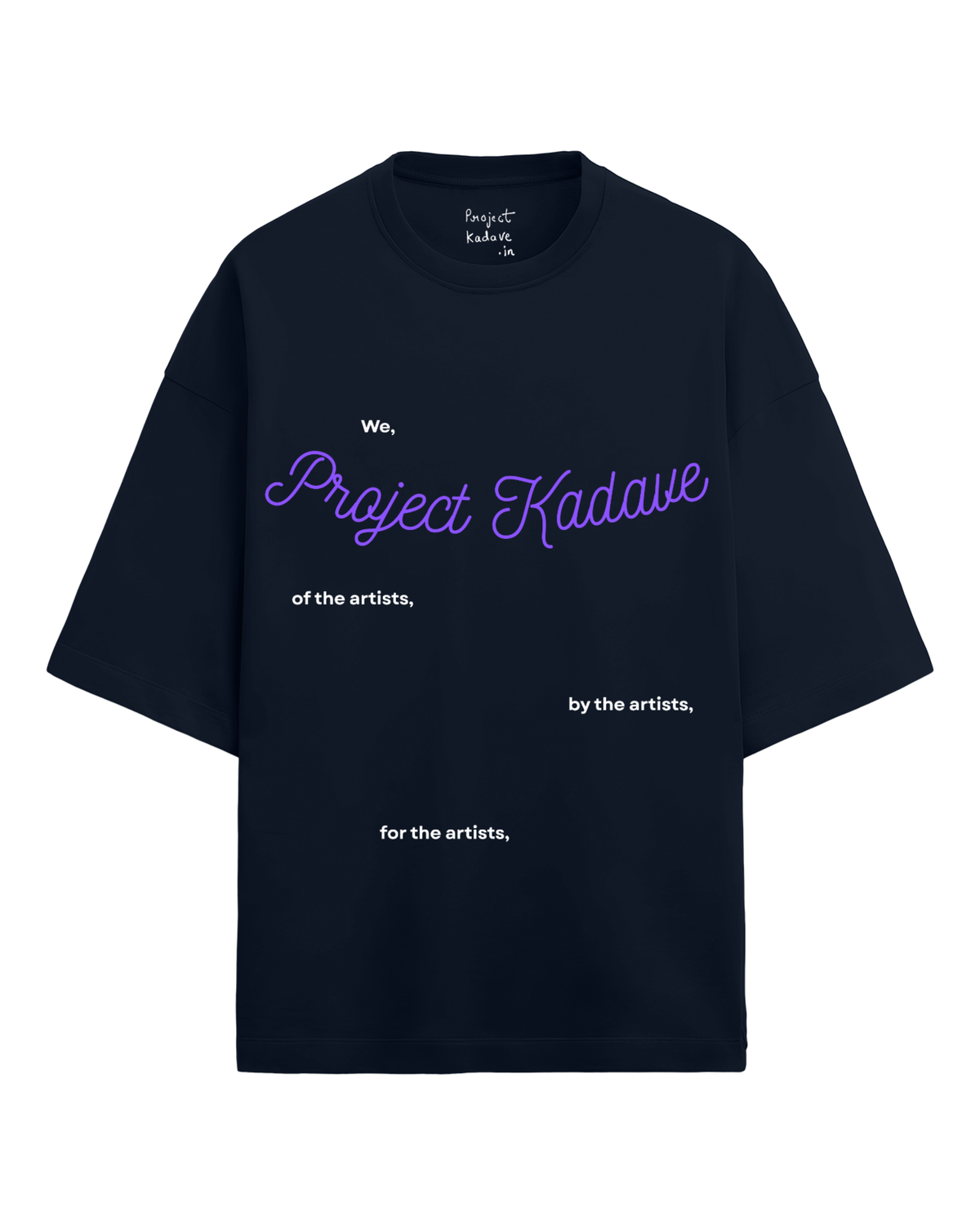 We, project kadave terry oversized tee in navy