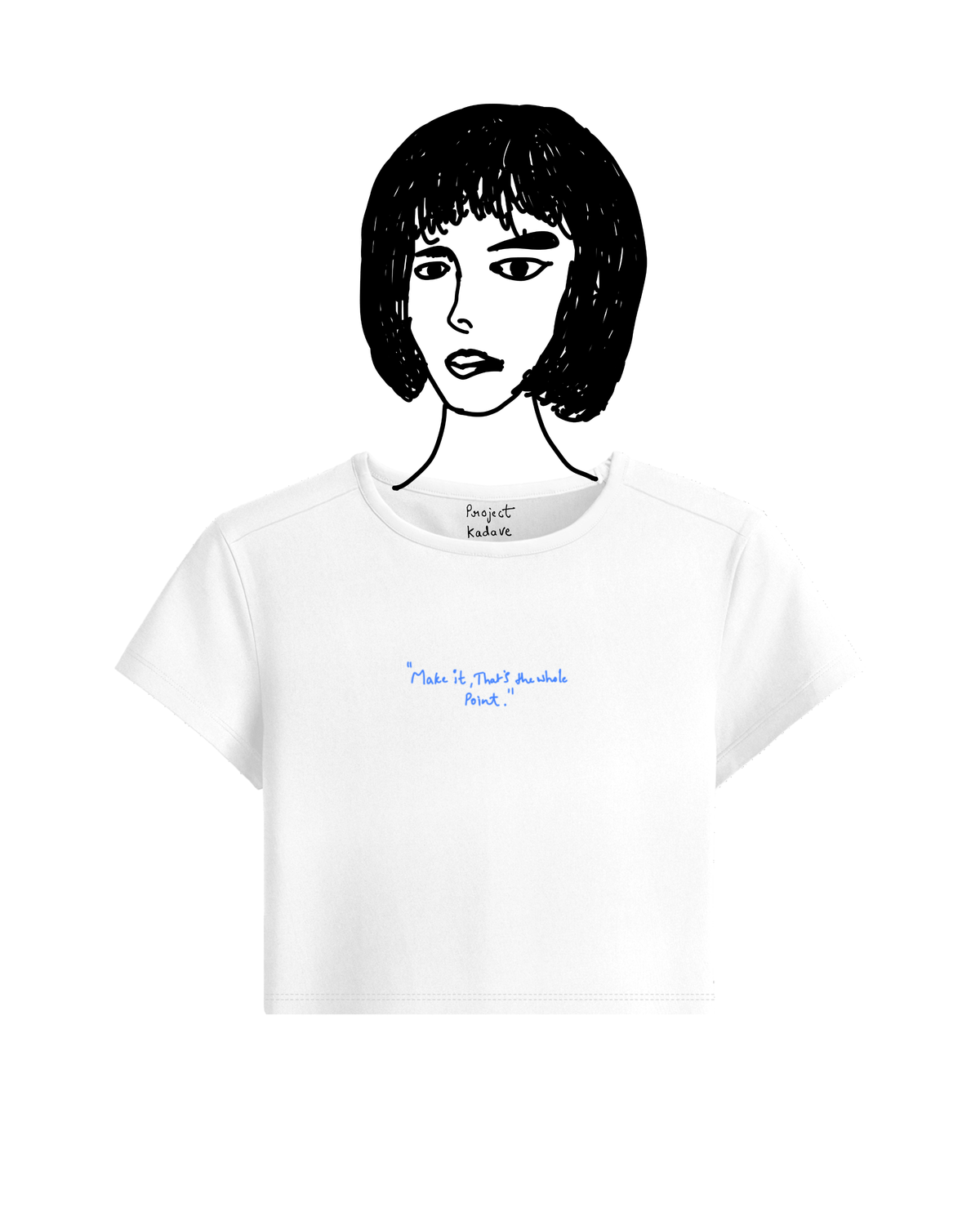 White basic baby tee