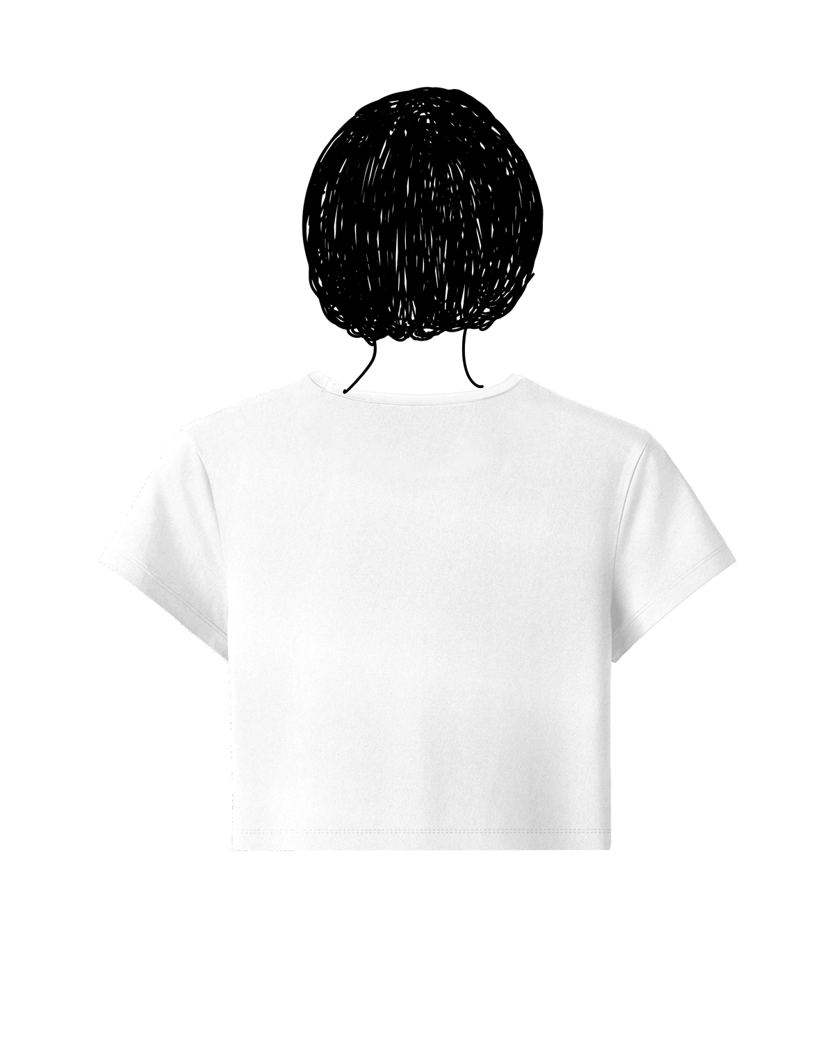 White basic baby tee