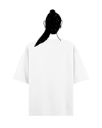 White oversized basic tee