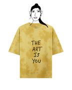 The art is you tie-dye tee in yellow