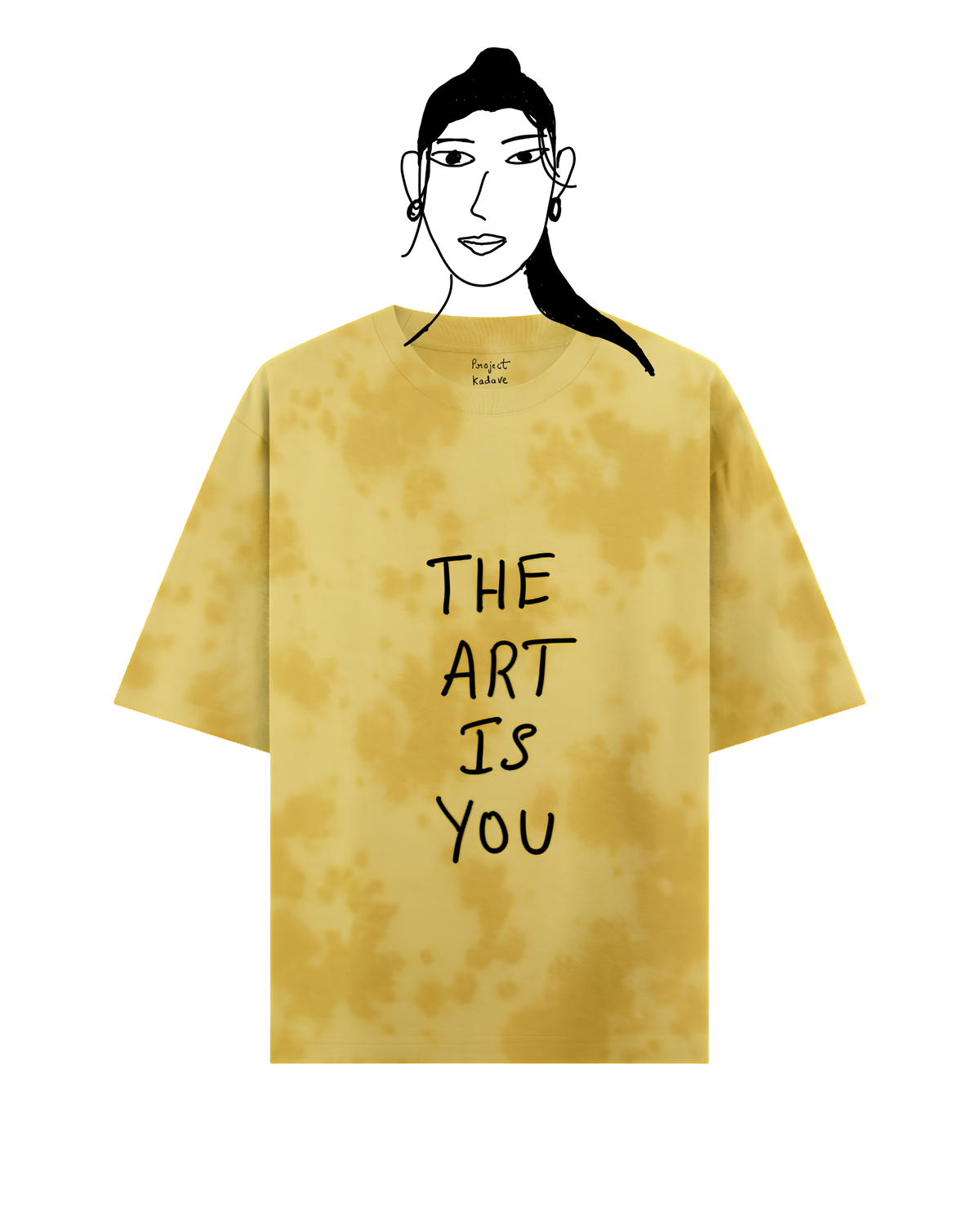 The art is you tie-dye tee in yellow