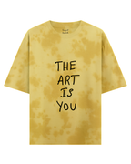 The art is you tie-dye tee in yellow