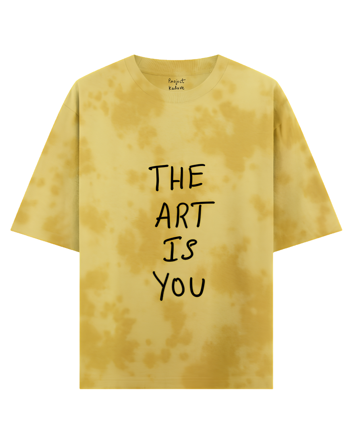 The art is you tie-dye tee in yellow